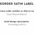 PPLR_HIDDEN_PRODUCT Reorder Previous Label Design - SATIN