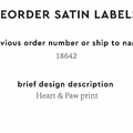PPLR_HIDDEN_PRODUCT Reorder Previous Label Design - SATIN