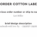 PPLR_HIDDEN_PRODUCT Reorder Previous Label Design - COTTON