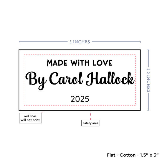 PPLR_HIDDEN_PRODUCT Text Only Medium Large Label (1.5"x3"-Cotton)