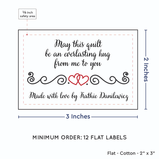 PPLR_HIDDEN_PRODUCT Double Heart Quote (2"x3" Cotton - 12 labels/set)