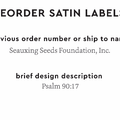 PPLR_HIDDEN_PRODUCT Reorder Previous Label Design - SATIN