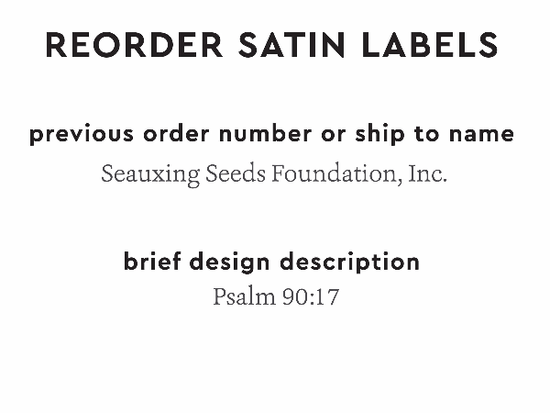PPLR_HIDDEN_PRODUCT Reorder Previous Label Design - SATIN