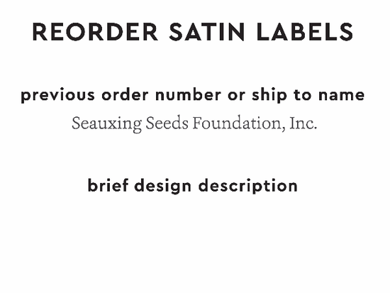 PPLR_HIDDEN_PRODUCT Reorder Previous Label Design - SATIN