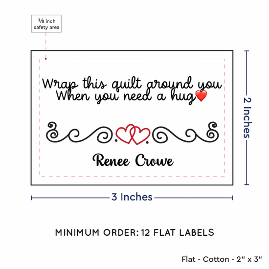 PPLR_HIDDEN_PRODUCT Double Heart Quote (2"x3" Cotton - 12 labels/set)