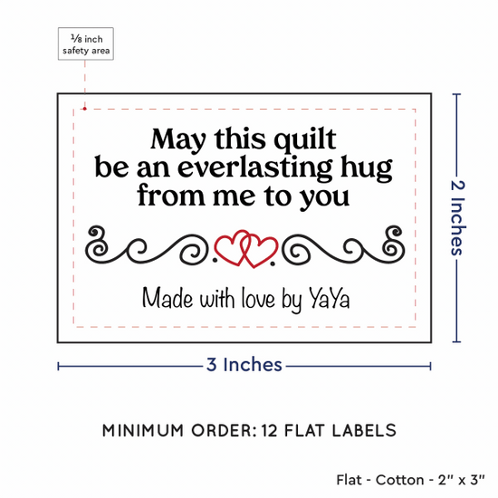 PPLR_HIDDEN_PRODUCT Double Heart Quote (2"x3" Cotton - 12 labels/set)