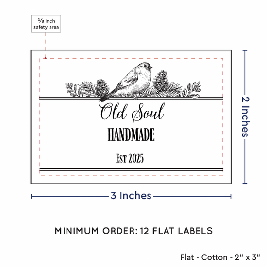 PPLR_HIDDEN_PRODUCT Winter Bird (2"x3" Cotton - 12 labels/set)