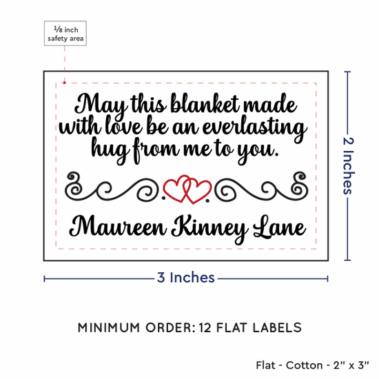 PPLR_HIDDEN_PRODUCT Double Heart Quote (2"x3" Cotton - 12 labels/set)