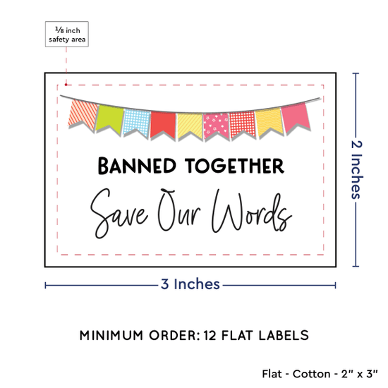 PPLR_HIDDEN_PRODUCT Colorful Banner (2"x3" Cotton - 12 labels/set)