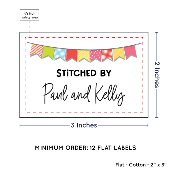 PPLR_HIDDEN_PRODUCT Colorful Banner (2"x3" Cotton - 12 labels/set)