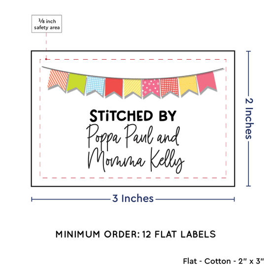 PPLR_HIDDEN_PRODUCT Colorful Banner (2"x3" Cotton - 12 labels/set)