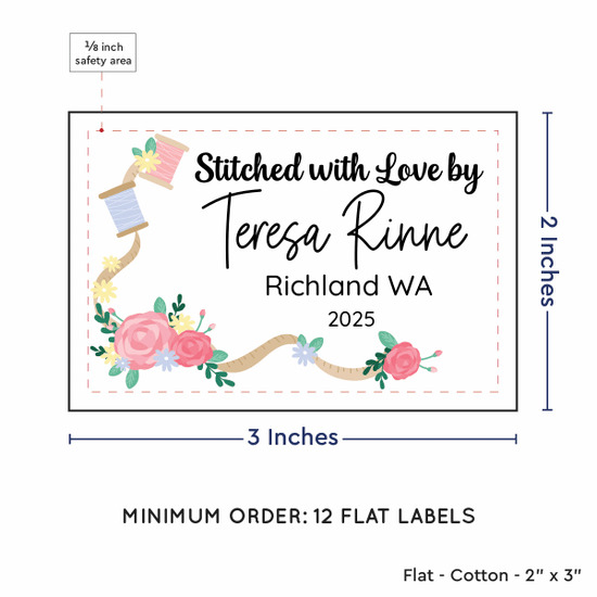 PPLR_HIDDEN_PRODUCT Thread and Flowers (2"x3" Cotton - 12 labels/set)