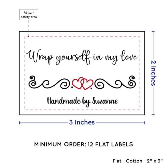 PPLR_HIDDEN_PRODUCT Double Heart Quote (2"x3" Cotton - 12 labels/set)