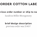 PPLR_HIDDEN_PRODUCT Reorder Previous Label Design - COTTON