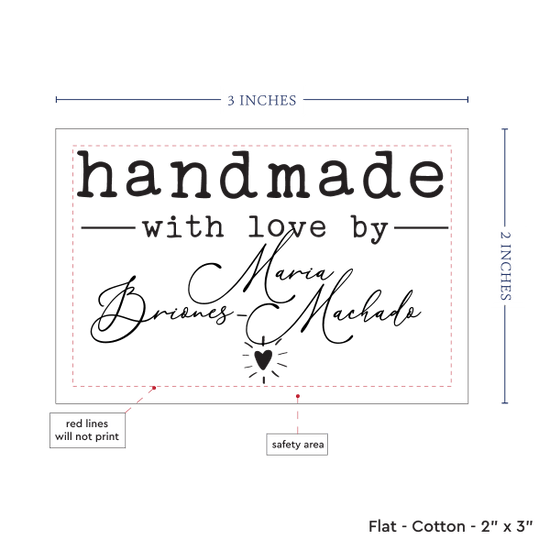 PPLR_HIDDEN_PRODUCT Modern Blanket Label with Heart (2"x3"-Cotton)
