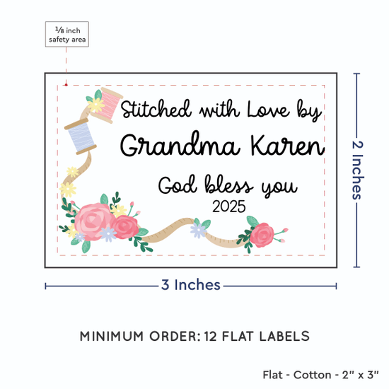 PPLR_HIDDEN_PRODUCT Thread and Flowers (2"x3" Cotton - 12 labels/set)