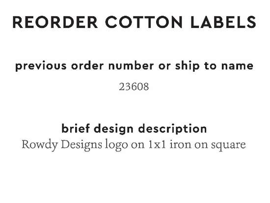 PPLR_HIDDEN_PRODUCT Reorder Previous Label Design - COTTON