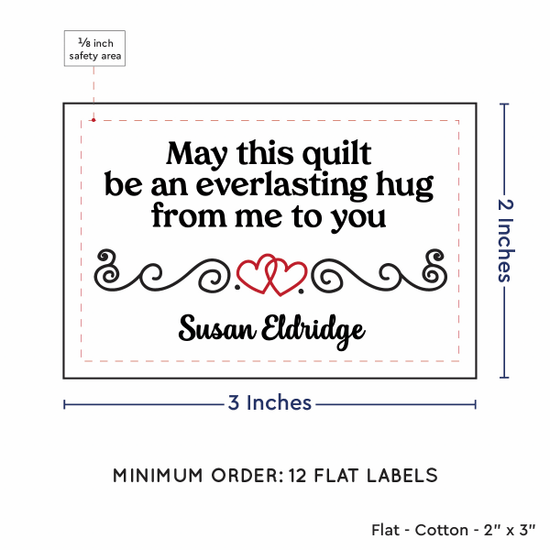 PPLR_HIDDEN_PRODUCT Double Heart Quote (2"x3" Cotton - 12 labels/set)