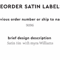 PPLR_HIDDEN_PRODUCT Reorder Previous Label Design - SATIN