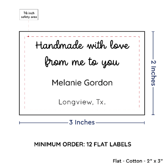 PPLR_HIDDEN_PRODUCT Large Text Only Label (2"x3"-Cotton)