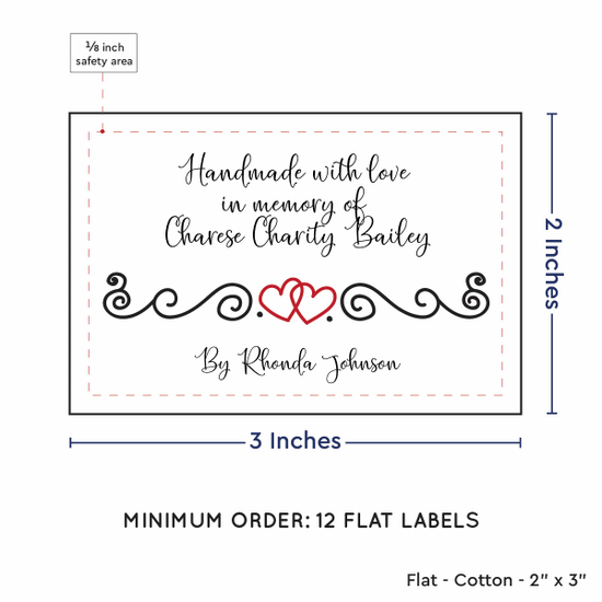 PPLR_HIDDEN_PRODUCT Double Heart Quote (2"x3" Cotton - 12 labels/set)