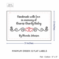 PPLR_HIDDEN_PRODUCT Double Heart Quote (2"x3" Cotton - 12 labels/set)