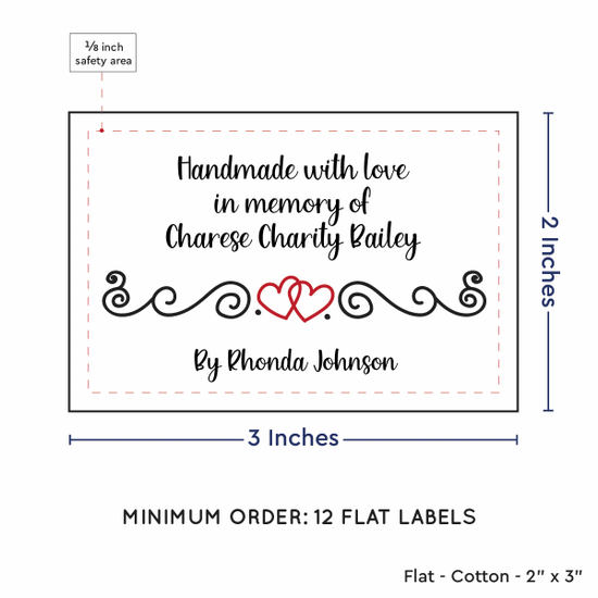 PPLR_HIDDEN_PRODUCT Double Heart Quote (2"x3" Cotton - 12 labels/set)
