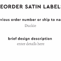 PPLR_HIDDEN_PRODUCT Reorder Previous Label Design - SATIN