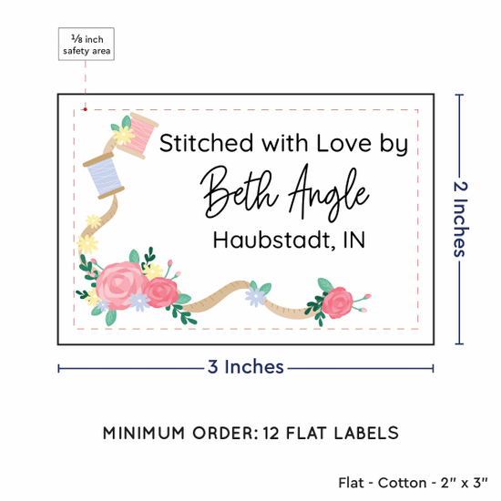 PPLR_HIDDEN_PRODUCT Thread and Flowers (2"x3" Cotton - 12 labels/set)