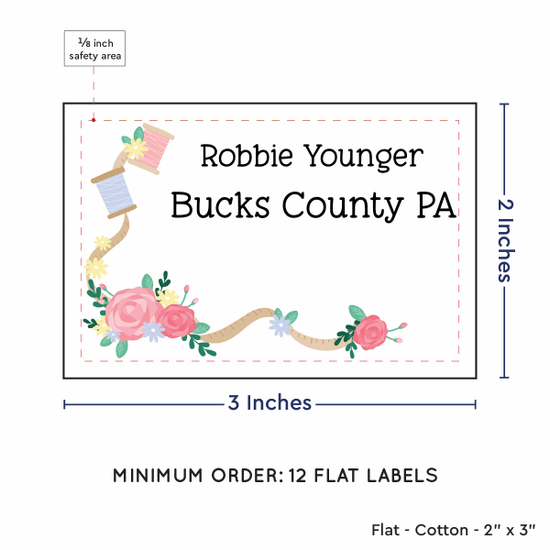 PPLR_HIDDEN_PRODUCT Thread and Flowers (2"x3" Cotton - 12 labels/set)
