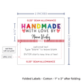 PPLR_HIDDEN_PRODUCT Rainbow Handmade with Love (2"x1"-Cotton)