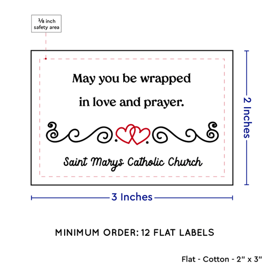 PPLR_HIDDEN_PRODUCT Double Heart Quote (2"x3" Cotton - 12 labels/set)