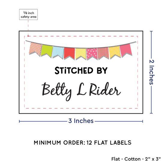 PPLR_HIDDEN_PRODUCT Colorful Banner (2"x3" Cotton - 12 labels/set)