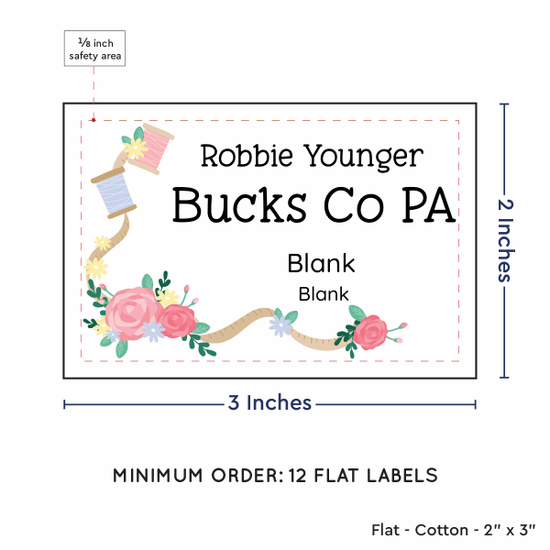 PPLR_HIDDEN_PRODUCT Thread and Flowers (2"x3" Cotton - 12 labels/set)