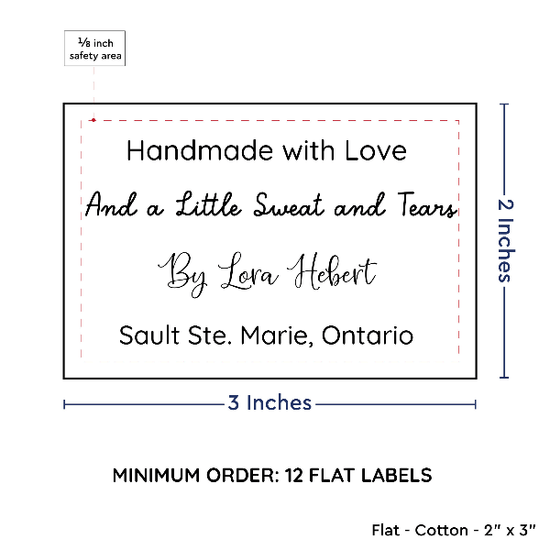 PPLR_HIDDEN_PRODUCT Large Text Only Label (2"x3"-Cotton)