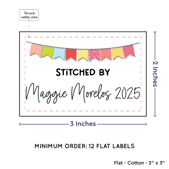 PPLR_HIDDEN_PRODUCT Colorful Banner (2"x3" Cotton - 12 labels/set)