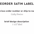 PPLR_HIDDEN_PRODUCT Reorder Previous Label Design - SATIN