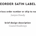 PPLR_HIDDEN_PRODUCT Reorder Previous Label Design - SATIN