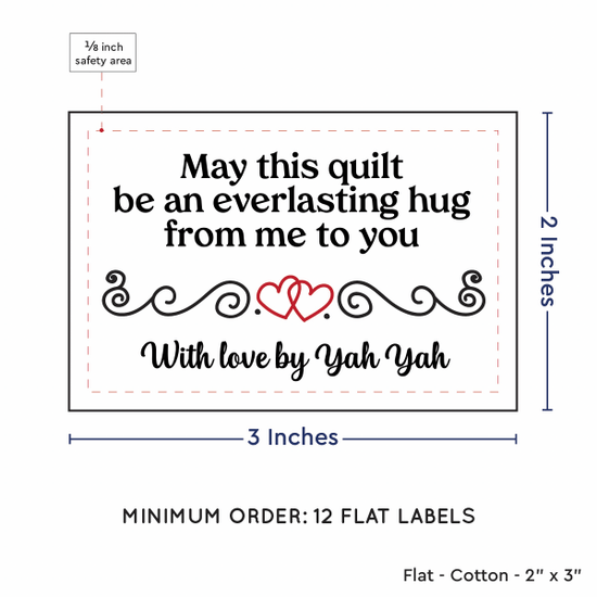 PPLR_HIDDEN_PRODUCT Double Heart Quote (2"x3" Cotton - 12 labels/set)