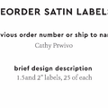 PPLR_HIDDEN_PRODUCT Reorder Previous Label Design - SATIN