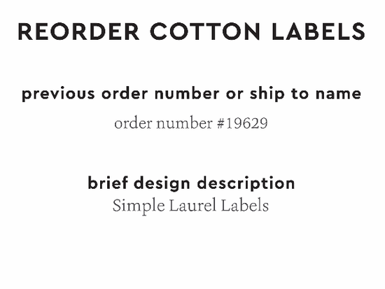 PPLR_HIDDEN_PRODUCT Reorder Previous Label Design - COTTON