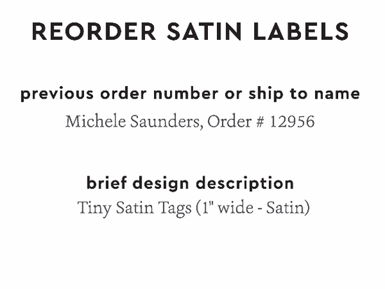 PPLR_HIDDEN_PRODUCT Reorder Previous Label Design - SATIN