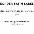 PPLR_HIDDEN_PRODUCT Reorder Previous Label Design - SATIN