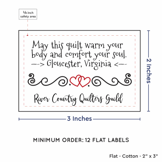 PPLR_HIDDEN_PRODUCT Double Heart Quote (2"x3" Cotton - 12 labels/set)