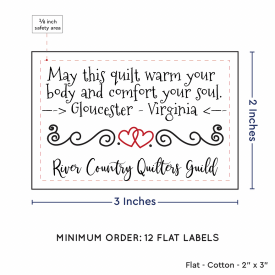 PPLR_HIDDEN_PRODUCT Double Heart Quote (2"x3" Cotton - 12 labels/set)