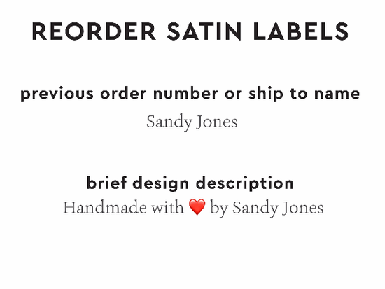 PPLR_HIDDEN_PRODUCT Reorder Previous Label Design - SATIN