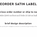 PPLR_HIDDEN_PRODUCT Reorder Previous Label Design - SATIN