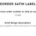 PPLR_HIDDEN_PRODUCT Reorder Previous Label Design - SATIN
