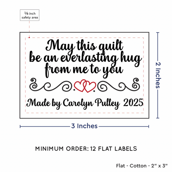 PPLR_HIDDEN_PRODUCT Double Heart Quote (2"x3" Cotton - 12 labels/set)