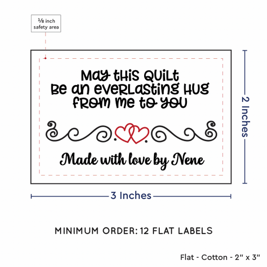 PPLR_HIDDEN_PRODUCT Double Heart Quote (2"x3" Cotton - 12 labels/set)